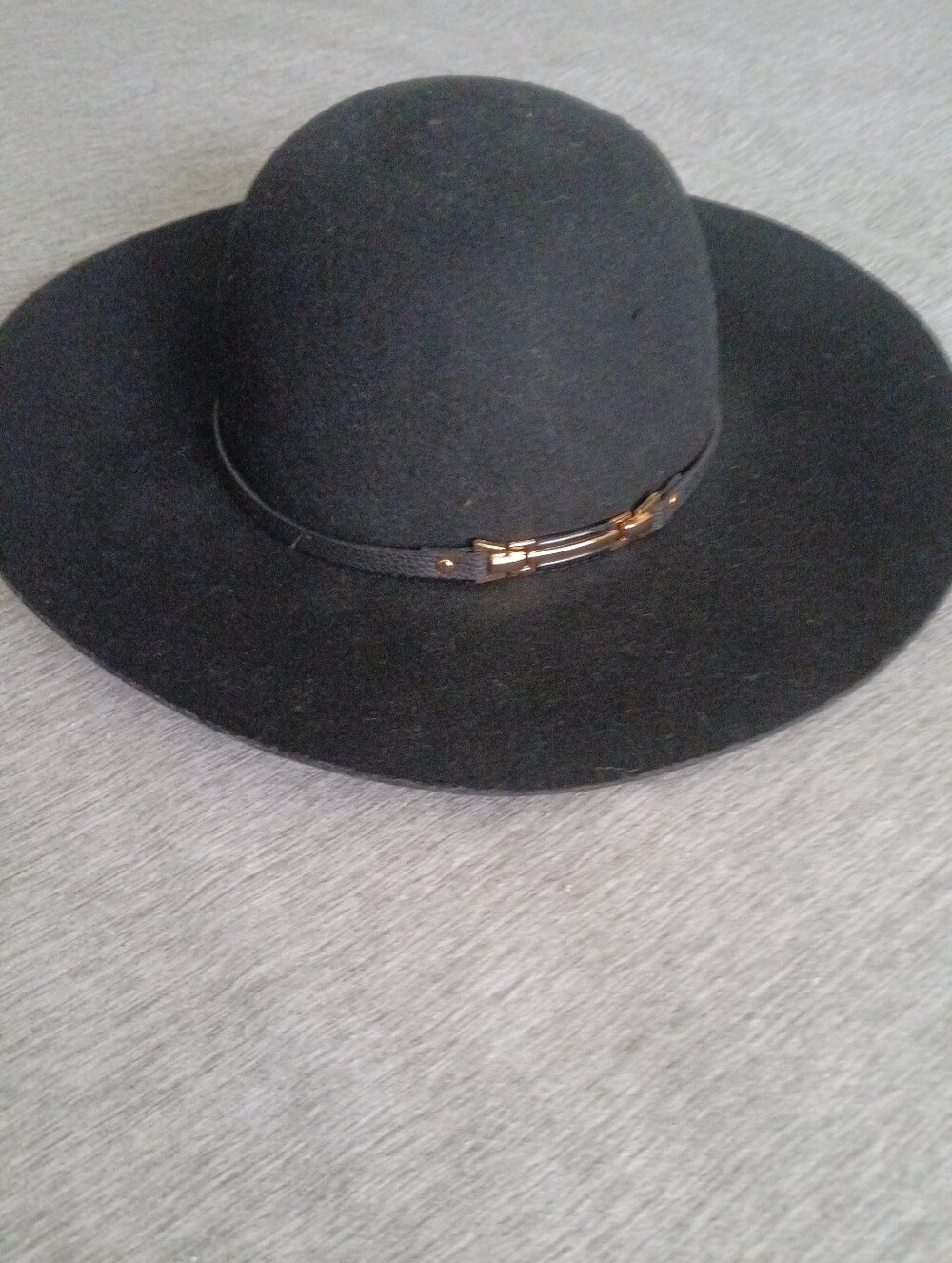 House Of Harlow Woman's Wide Brim Hat 100% wool Black - Picture 2 of 4